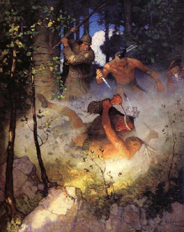 NC Wyeth The Fight in the Forest china oil painting image